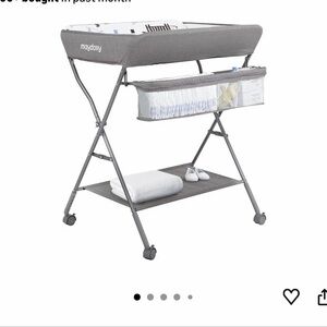 Maydolly Grey Baby Changing Table with Storage
